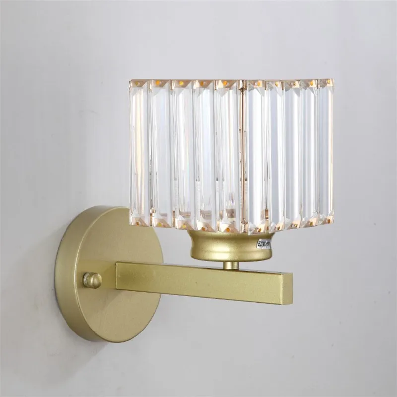 Modern K9 Crystal Mirror Gold Black Wall Lights Lamps Sconce Fixtures for Hallway Bedside Living Room | Лампы и освещение