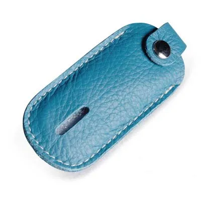 S Blue Чехол из натуральной кожи с u-дисковым держателем, u-образный кожаный чехол для автомобильного ключа - Цвет: S Blue
