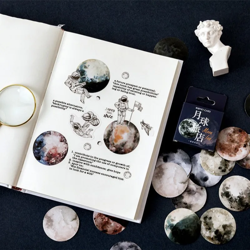 920 шт./лот оптовая продажа Наклейка Moon Inn Boxed наклейки планеты Декоративные Васи