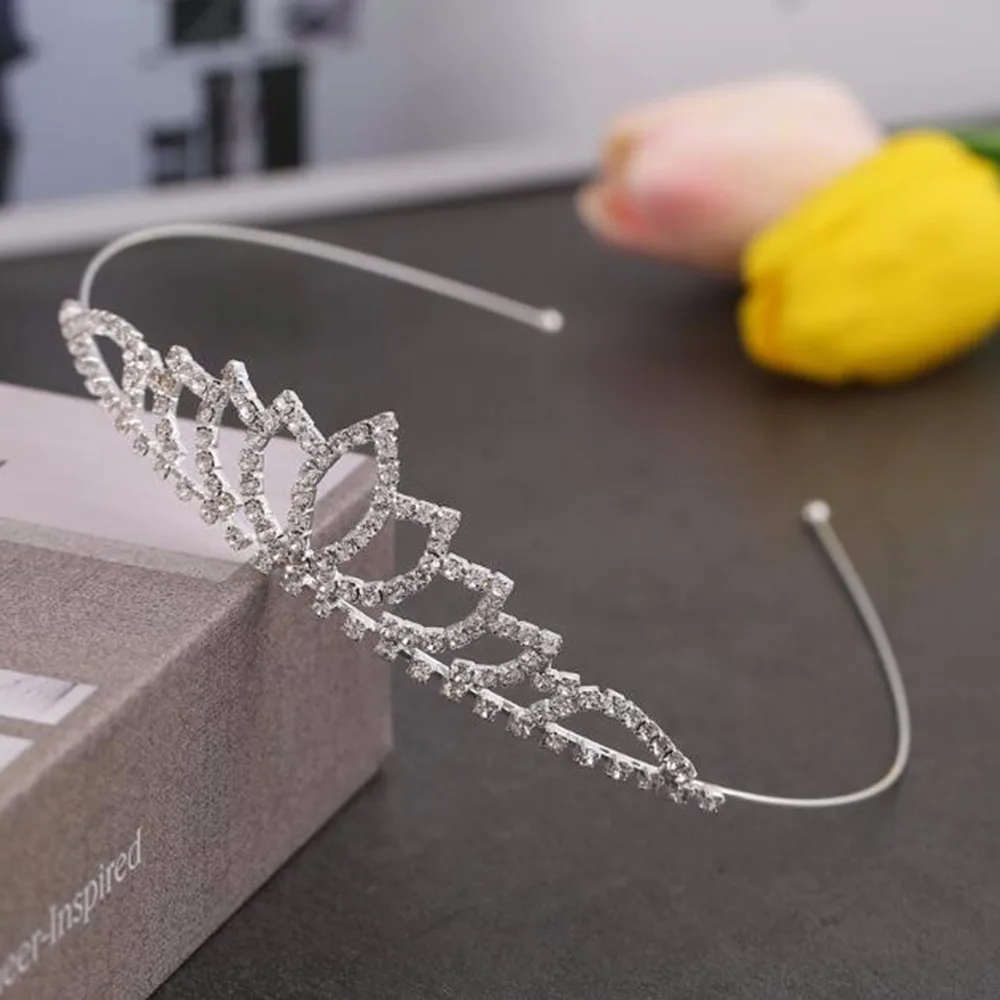 

1 шт. Новый стиль свадебные туфли для девушек и женщин Стразы женский ободок на голову; Корона принцессы ювелирные изделия с украшением в вид...