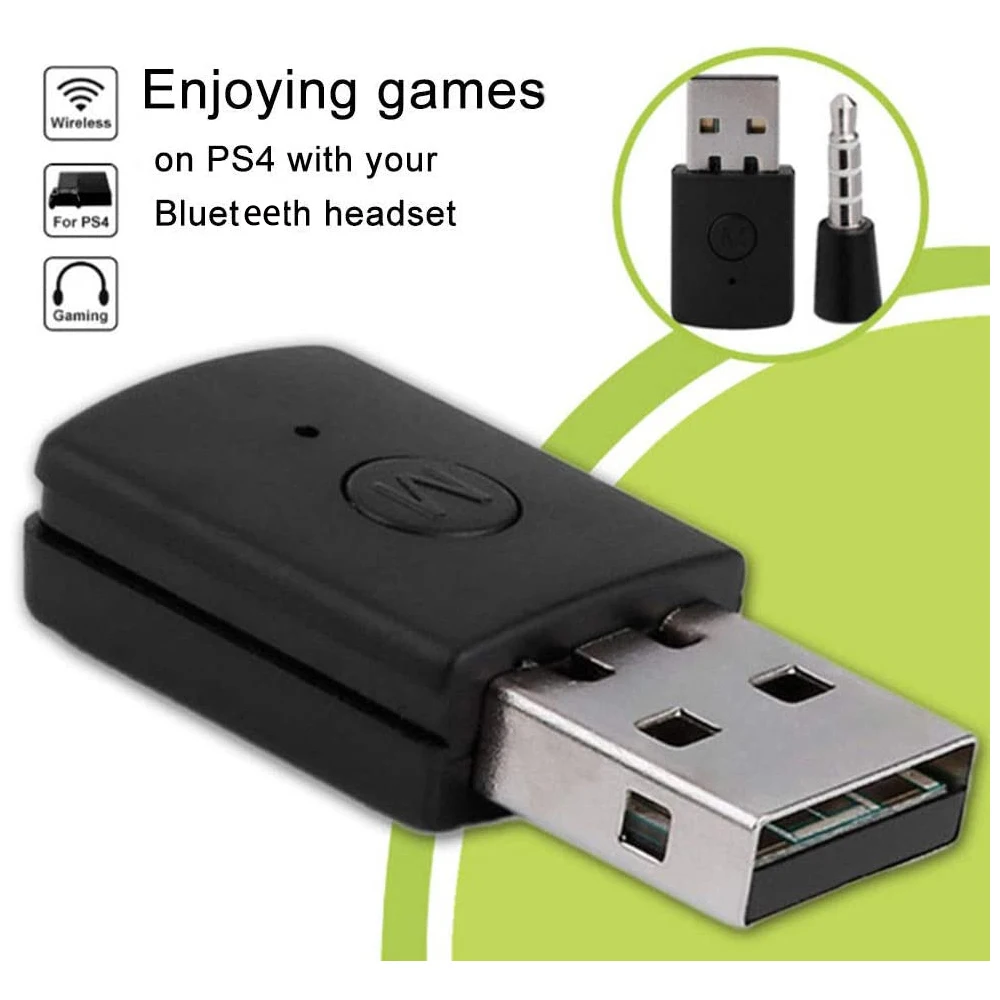 

Bluetooth Compatibility 4.0 Headset Dongle USB Wireless Adapter Receiver For PS4 Stable Performance For Bluetooth Headsets