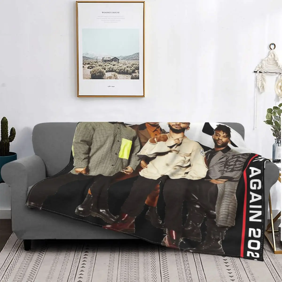 

Jls Beat Again Tour-Manta para cama, colcha a cuadros, 2021, 135