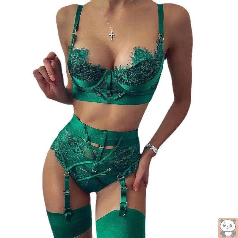 

Sexy Suit Spring and Summer New Lace Eyelash Stitching Sexy Underwear Women