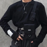streetwear vest bag for woman tactical chest rig bags hip hop trend canvas waist bag adjustable functional unisex chest bags