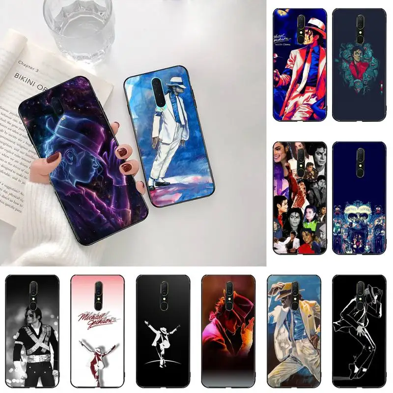 HPCHCJHM Майкл Джексон танцующий король черный мягкий чехол для Oppo A5 A9 2020 Reno2 z Renoace 3pro