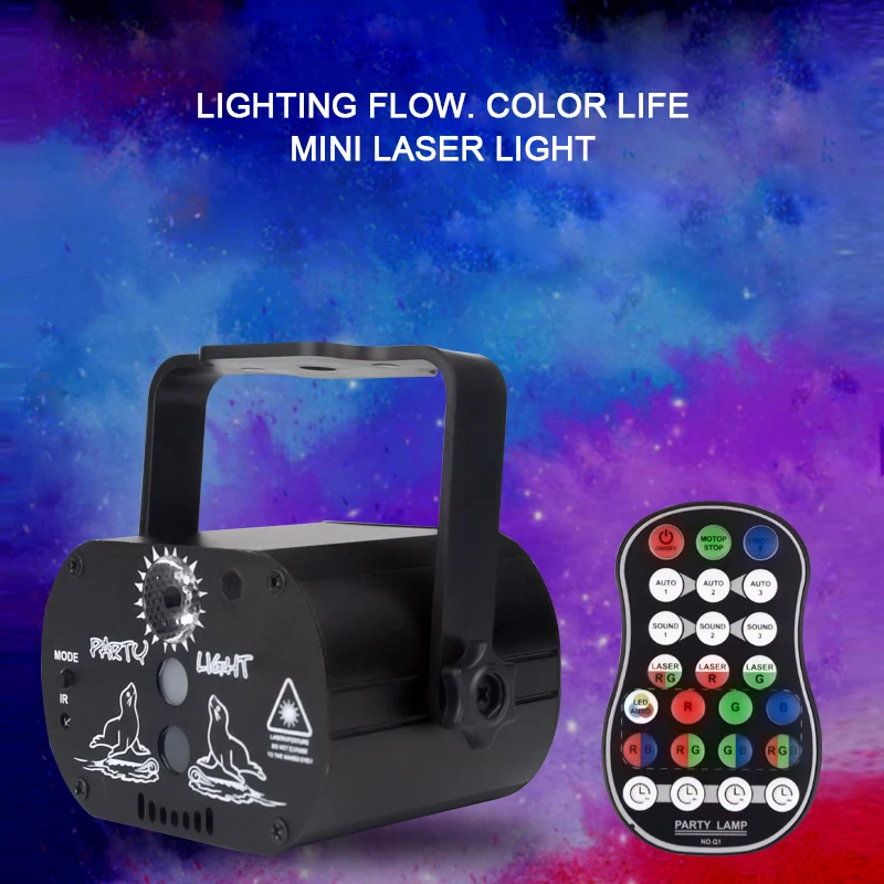 Мини прожектор для дискотеки с USB зарядкой и голосовым управлением|Эффект