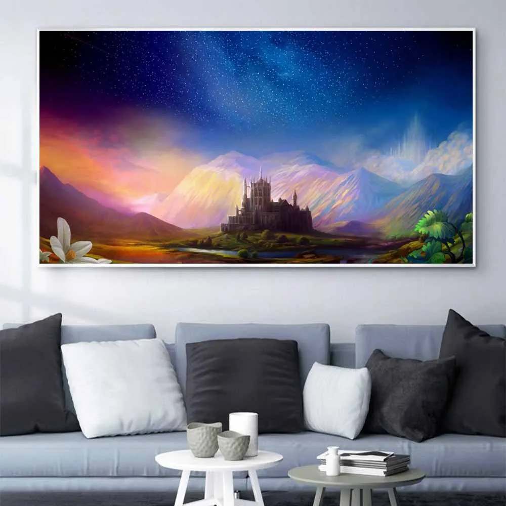 

Landscape oil painting color star impression art canvas painting living room corridor office home decoration mural
