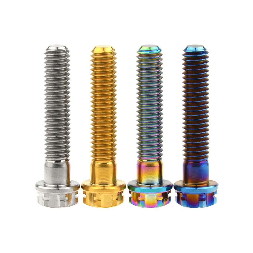 Xingxi Ti болты из титанового сплава M6x30mm фланец T30 Torx головки для велосипедной