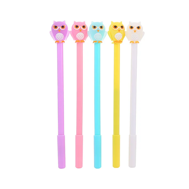 Цветная гелевая ручка Lucky Owl милые кавайные черные чернила Мультяшные