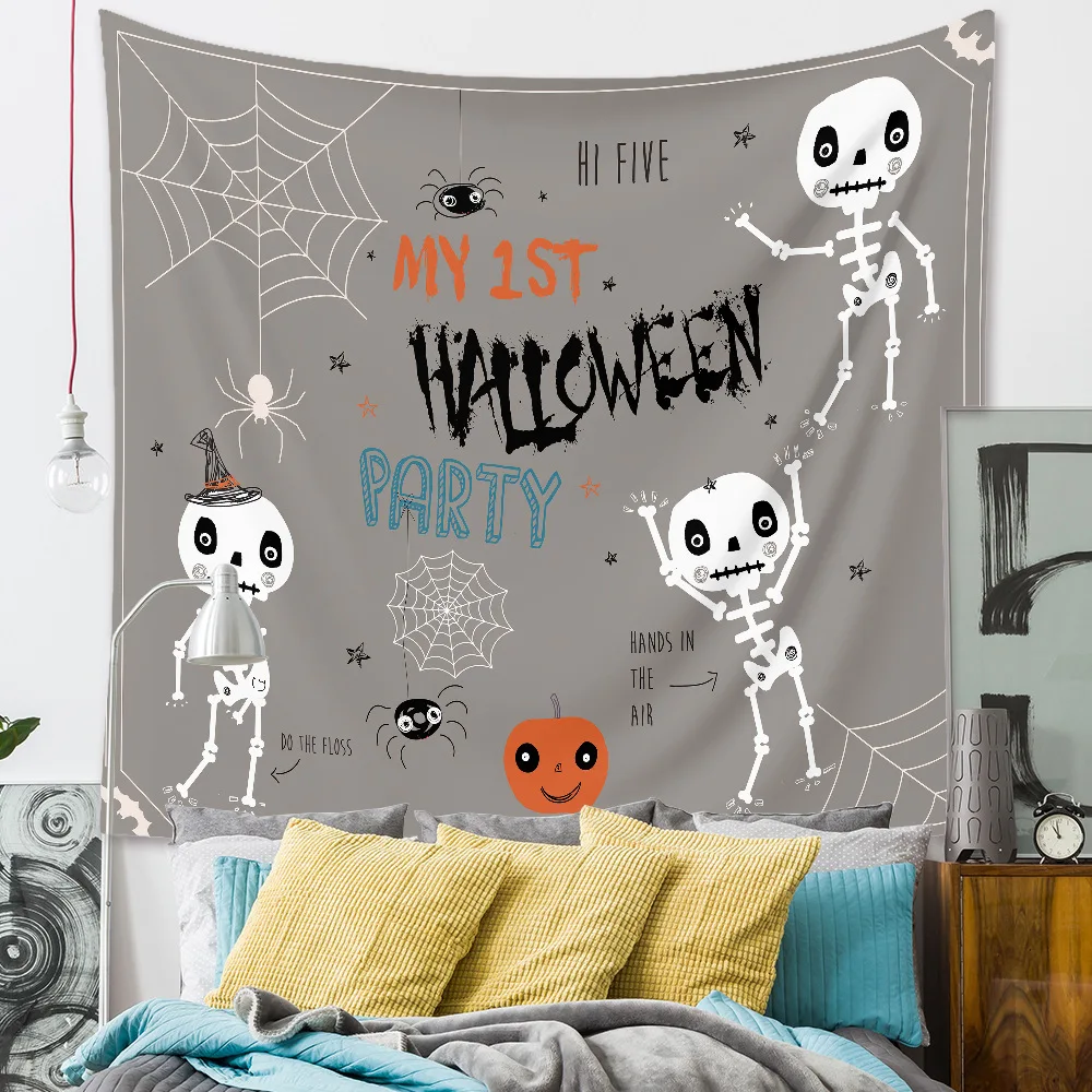 

Счастливый Хэллоуин 3D печать Tapestrying смешной прямоугольный домашний декор настенные подвесные Хэллоуин вечерние настенные подвесные стиль...