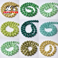 yellow gray white green cat eye stone beads round spacer bead 4681012mm glass loose opal diy bracelet for jewelry making 15