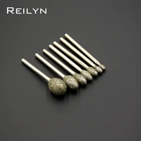 5pcs grinding burrs course grained g type 456810mm diamond bits peeling head polishing abrasive for rotary power tools