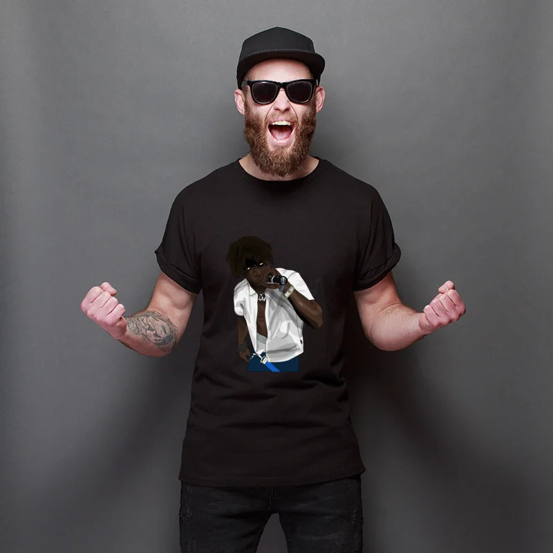 

April Fool Day Lil Uzi Vert Comics Special Tees Fitted Teenagers T-Shirt Funny Pure Cotton T Shirt For Men