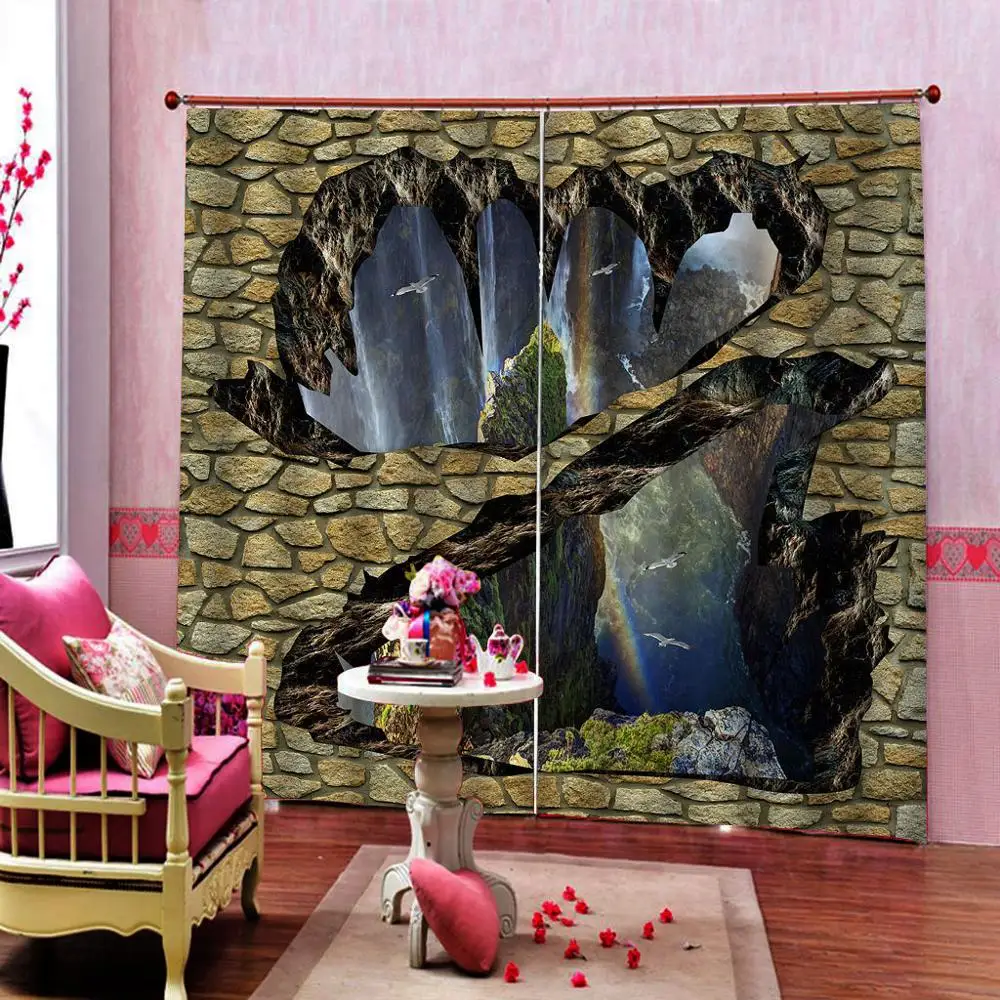 Шторы с высокой горностью зернистые занавески 3D роскошные затемняющие Оконные