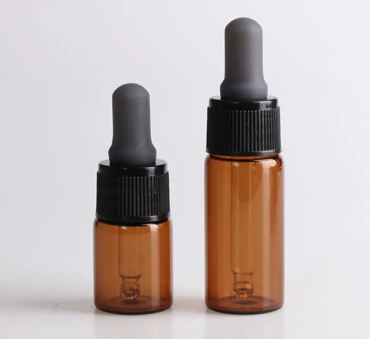 

Wholesale 10ml Empty Amber Glass Essential Oil Dropper Bottle Mini Brown Glass Dropper Vials SN177