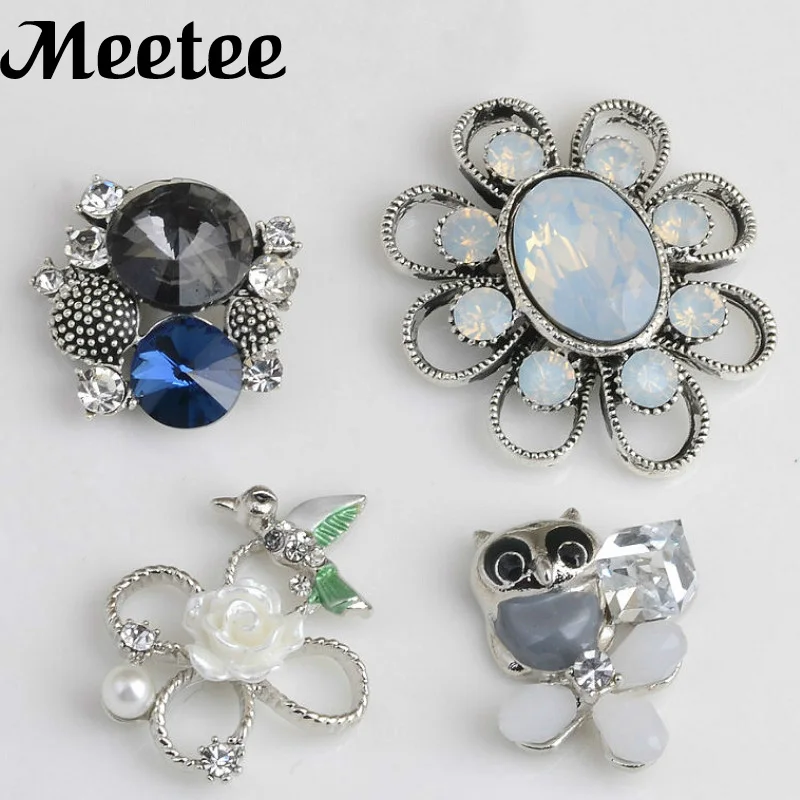 10 шт. Свадебные украшения Металлическая пуговица для пришивания Стразы Кнопки DIY