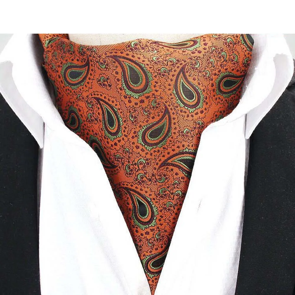 Men Paisley Floral Cravat Tie Scarves Ascot Wedding Business Neckwear Necktie QNTIE0316 | Аксессуары для одежды