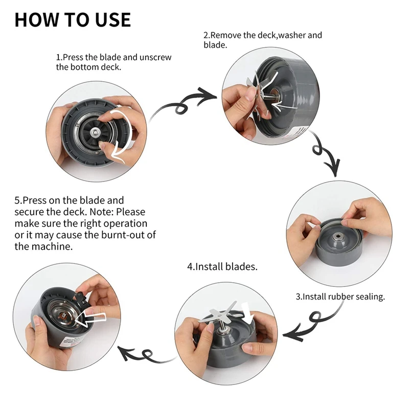 Запасные части для блендера с 6 плавники экстрактор лезвия уплотнительные кольца