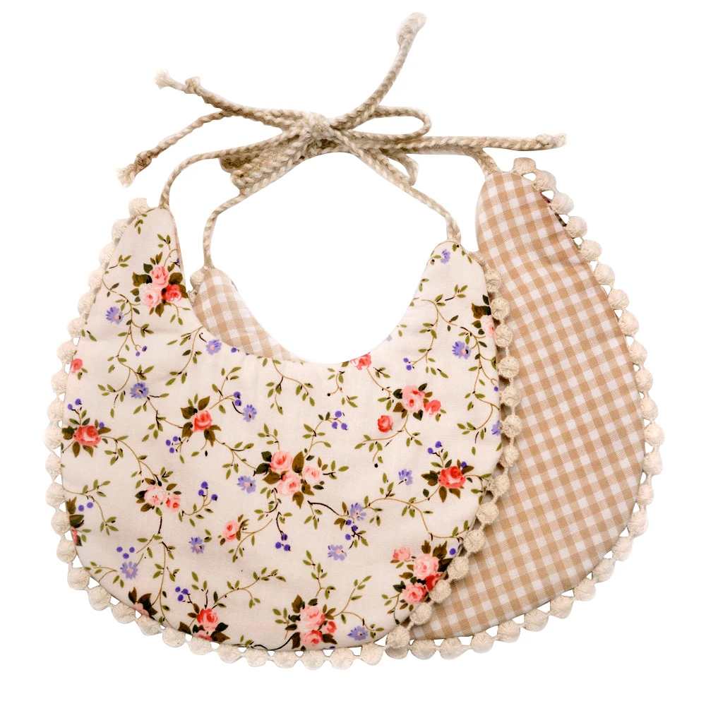 1PC Newborn Baby Bib Boys Girls Saliva Towel Feeding Tassel Toddler Cotton Linen Burp Cloths Bibs | Детская одежда и обувь