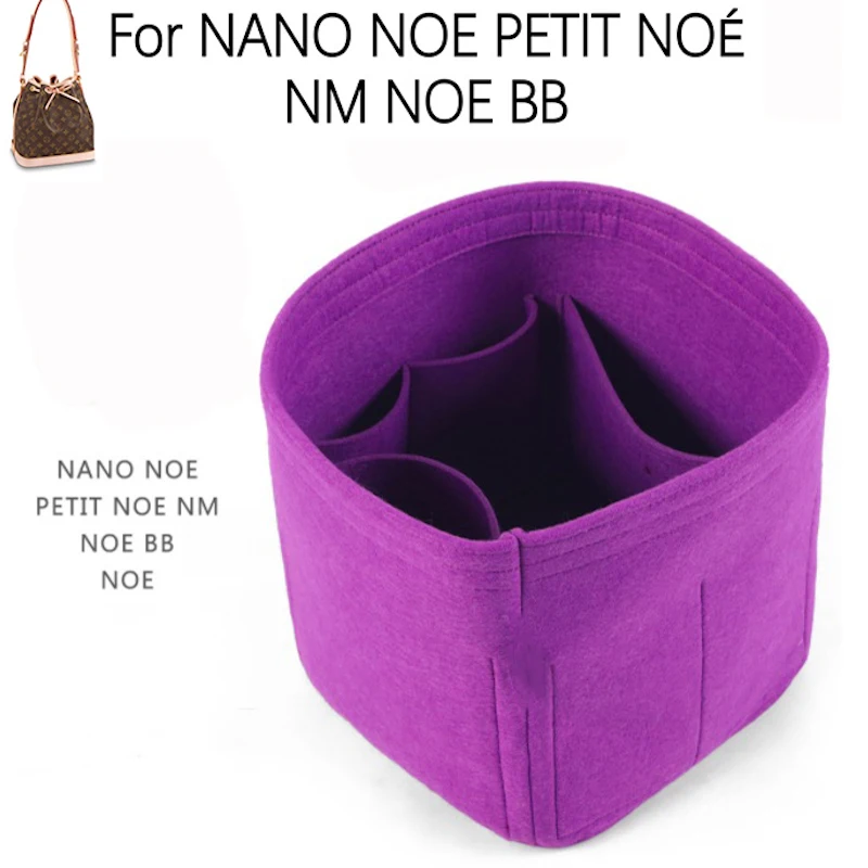 

For Noe Series Noe BB PetitNM Insert Bag Organizer Handbag Organizer Inner Purse Bags - Premium Felt (Handmade/20 Colors)