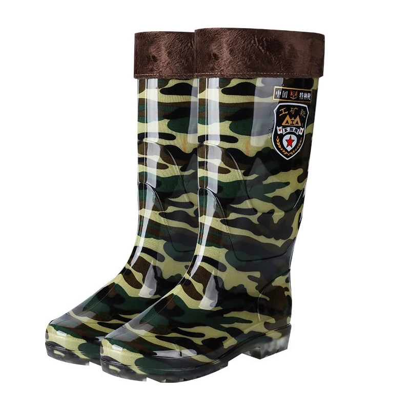 Зимние рыболовные сапоги бархатные теплые резиновые женские длинные