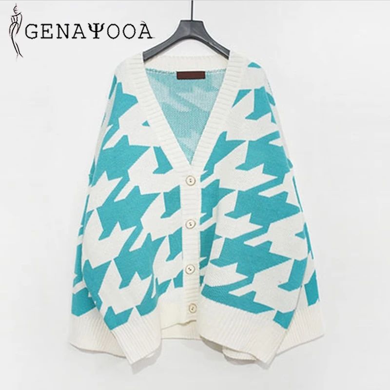 

Genayooa Vintage Sweater Women Casual Long Sleeve Candigan Autumn Winter Sweater Coat Ladies Outwear Jumper Coat Loose Candigan