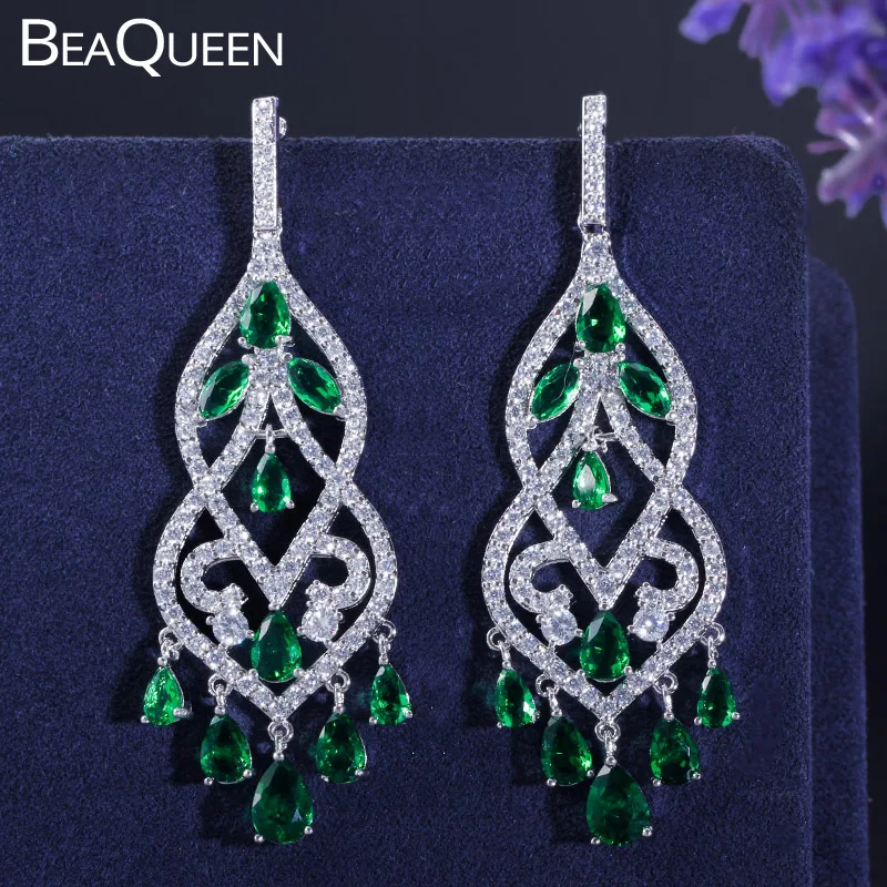 BlingZircons известный дизайнер для женщин ювелирные изделия благородный зеленый