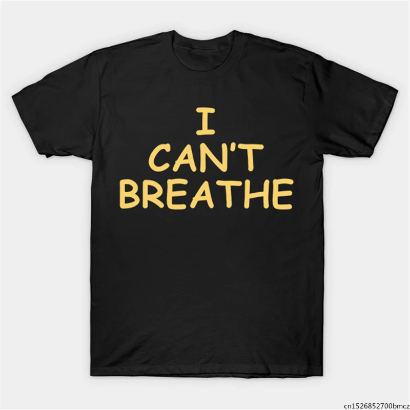 

George Floyd I Can't Breathe Artwork Printed Tee Justice for George Floyd Men Casual Lycra Unisex Streetwear