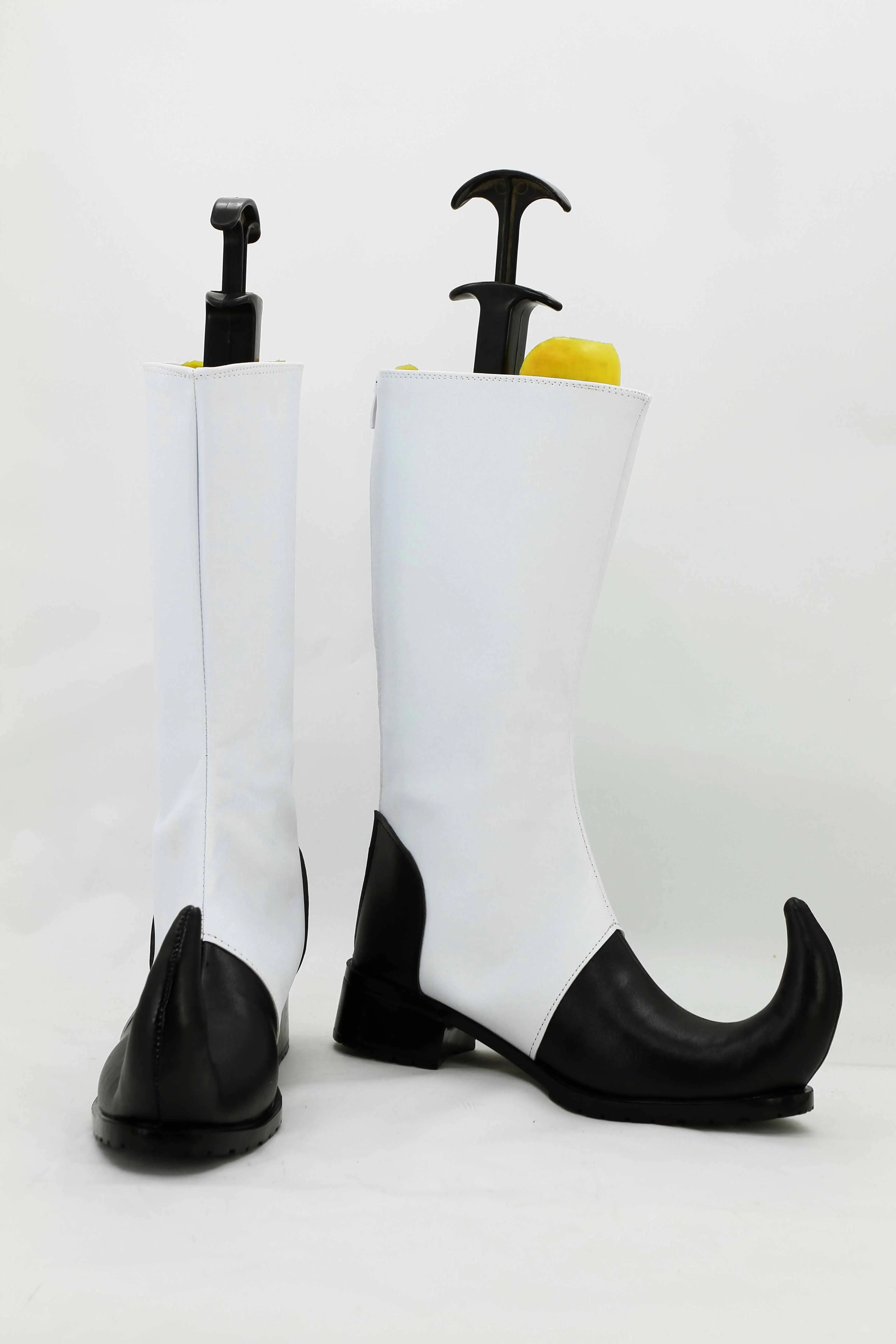 Туфли для косплея черного Батлера высокие ботинки с принтом кинжала белые