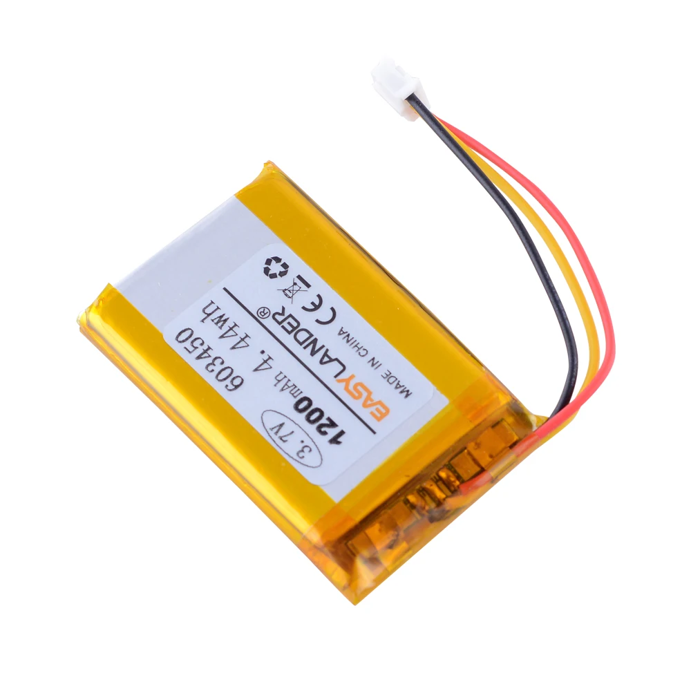 JST PH 2 0 мм 3pin 3 7 V 1200mAh 603450 Литий-полимерный LiPo аккумуляторная батарея Замена для HS70