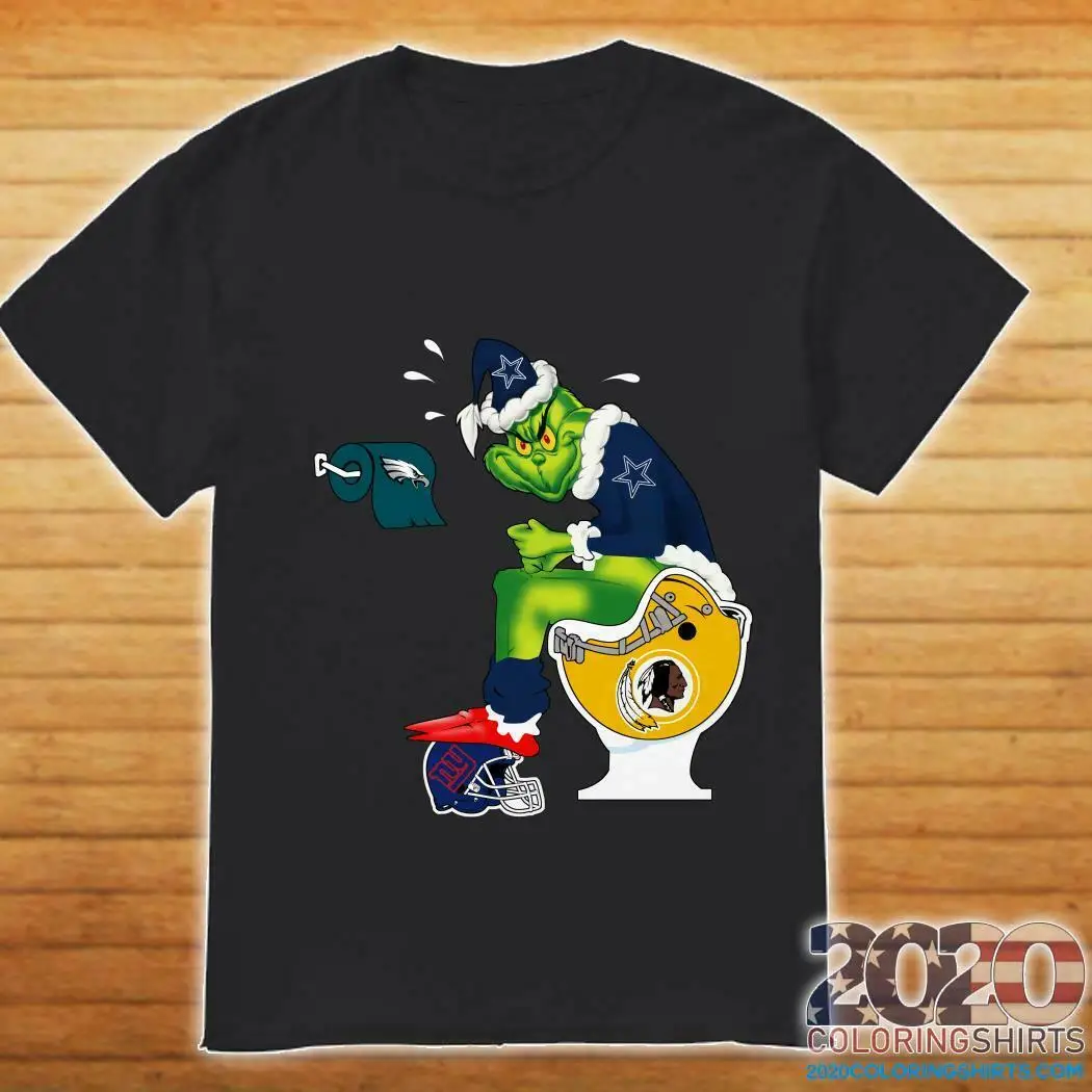 Даллас Санта Клаус Туалет забавная футболка ковбойские черные короткие мужские