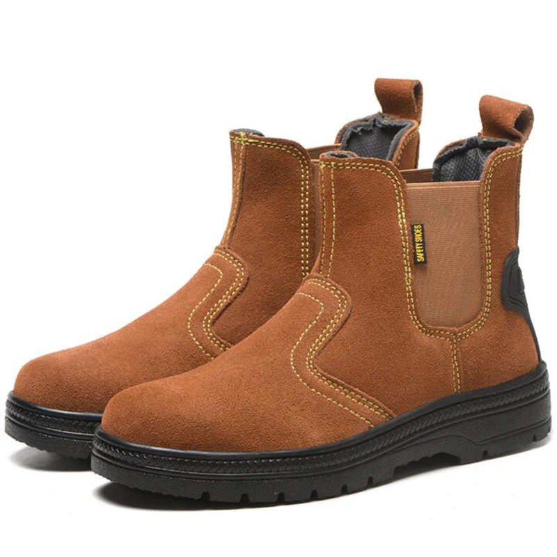 Мужские Роскошные модные стальные ботинки большого размера рабочие защитные