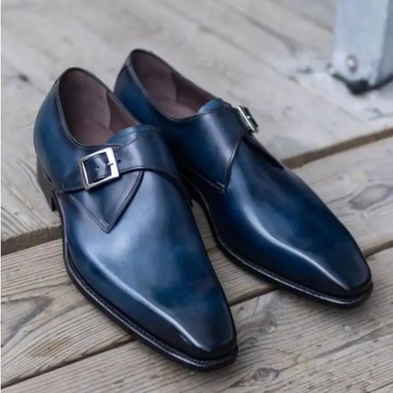 

Men Dress Shoes Designer Classic Pu Leather Fashion Male Gentleman Lace-up Buckle Strap Loafers Shoes Zapatos De Hombre 8KH097