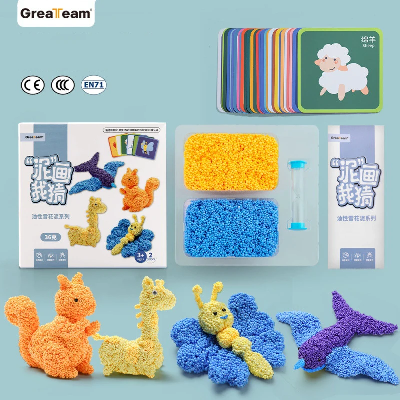 

Snowflake Clay Set Children's DIY clay Painting I Guess Toys Educational Pearl Clay Toys Plasticine And Tool Set