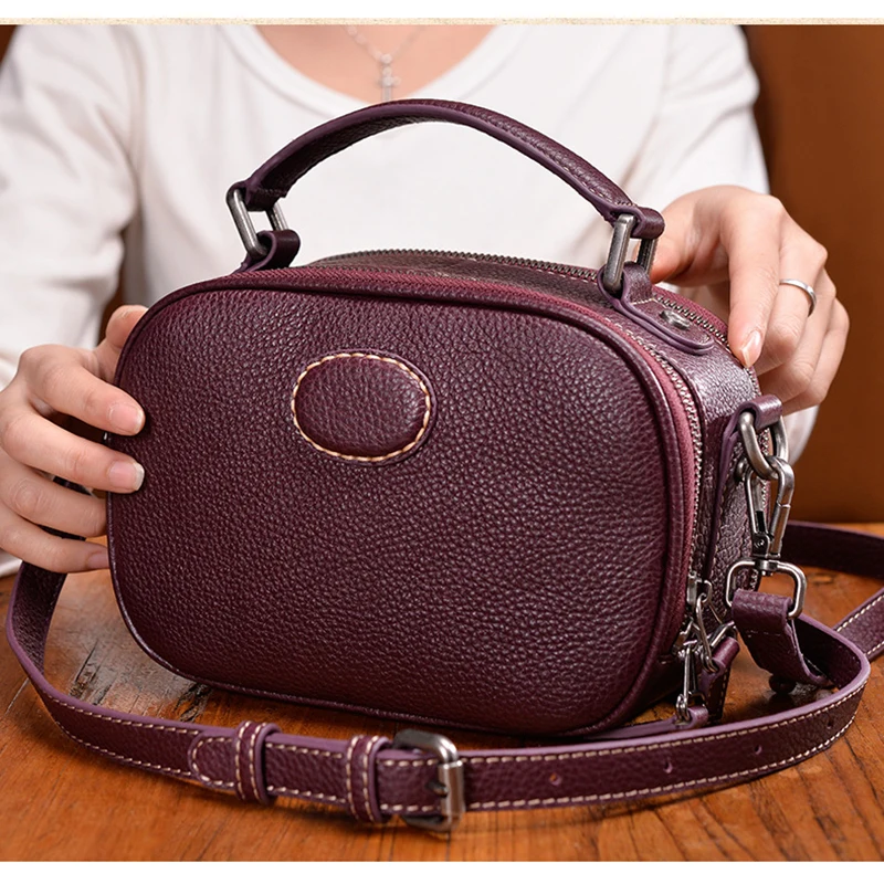 

Сумка женская из натуральной кожи, в стиле ретро