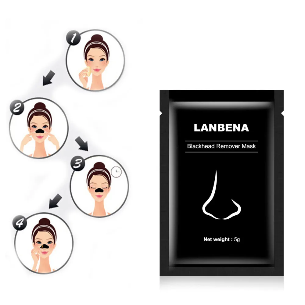 Маска для удаления черных точек с бамбуковым древесным углем черной грязи