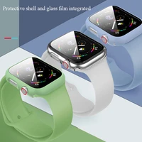glass cover for apple watch case 7 6 se 5 4 3 iwatch serie 42mm 38mm bumper tempered glass for apple watch 44mm 40mm 42mm 38mm