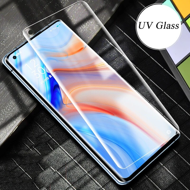 Для OPPO Reno 3 4 Pro 5G Full Glue UV Liquid Screen Protector полное покрытие закаленное стекло для Find X X2