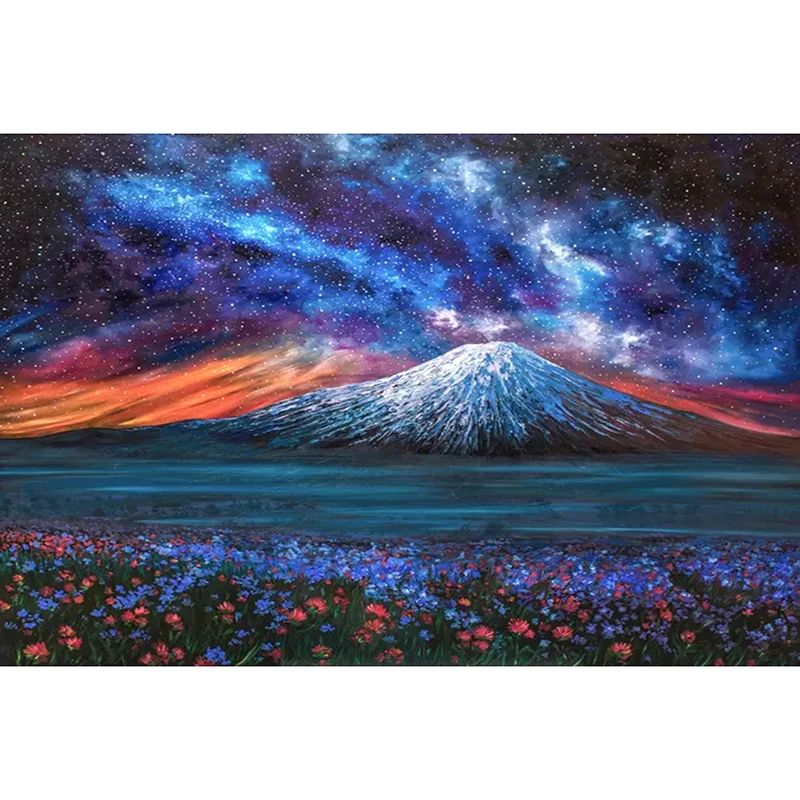 Алмазная картина 5D DIY раскрашенная вулканом полностью квадратная мозаика