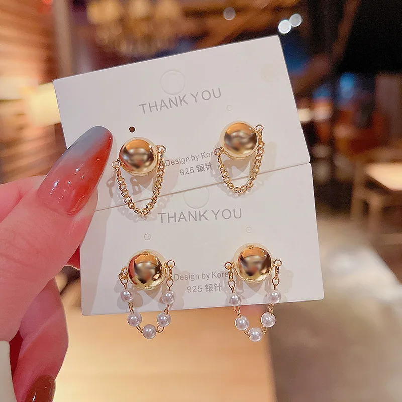 Женские серьги-гвоздики с искусственным жемчугом | Украшения и аксессуары