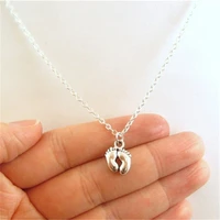 baby feet necklace baby feet jewelry new mom gift silver color baby feet baby feet charm jewelry new baby gift