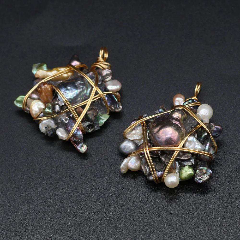 Подвеска из натурального жемчуга для изготовления ювелирных изделий ожерелья