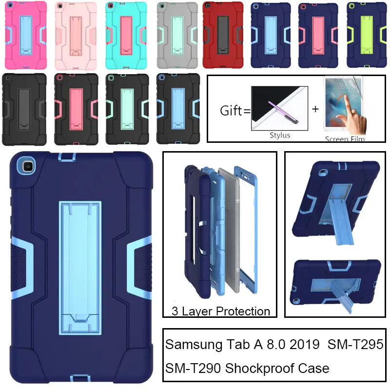 Чехол для Samsung Galaxy Tab A 8 0 2019 T290 T295 детский противоударный Гибридный Силиконовый