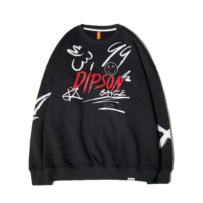 Новинка весна-осень 2020 Молодежный Свитшот с круглым вырезом и принтом граффити