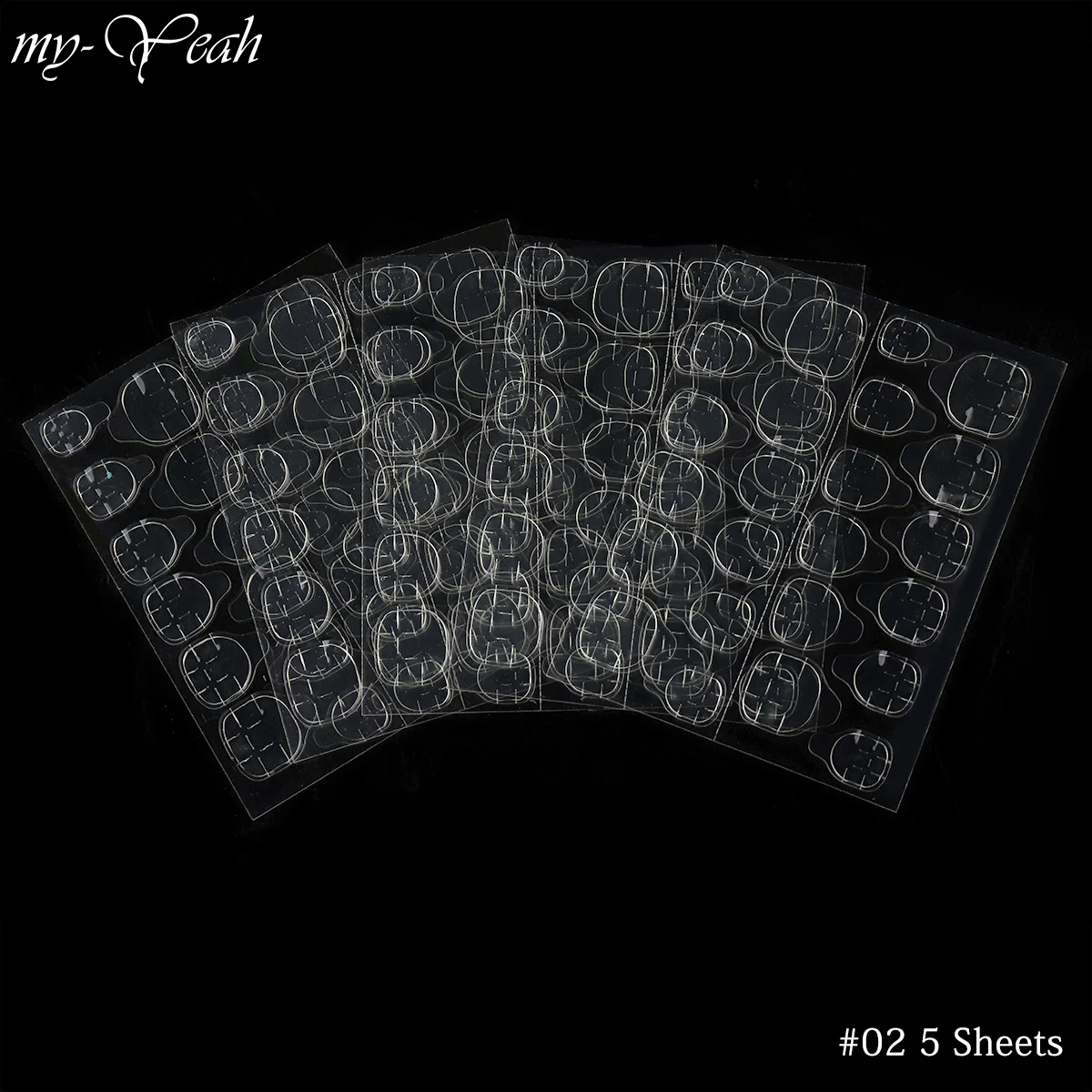 1/5 листов для дизайна ногтей прозрачные накладные ногти клейкая лента гибкий