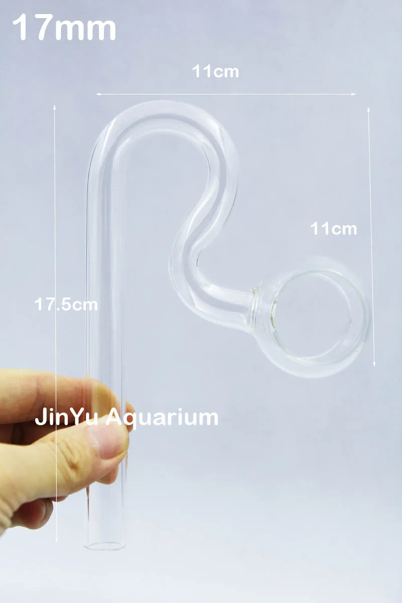 Single outflow 17mm Вращающаяся стеклянная трубка Лили Пайп поток потока мини нано стиль ada повесить на не нужно присоске воды завод аквариум фильтр Аксессуар - Цвет: Single outflow 17mm