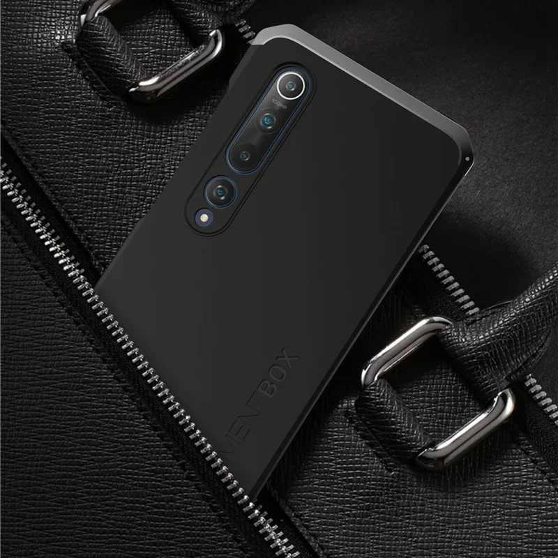 Противоударный алюминиевый металлический армированный чехол для Xiaomi Mi 10 Pro