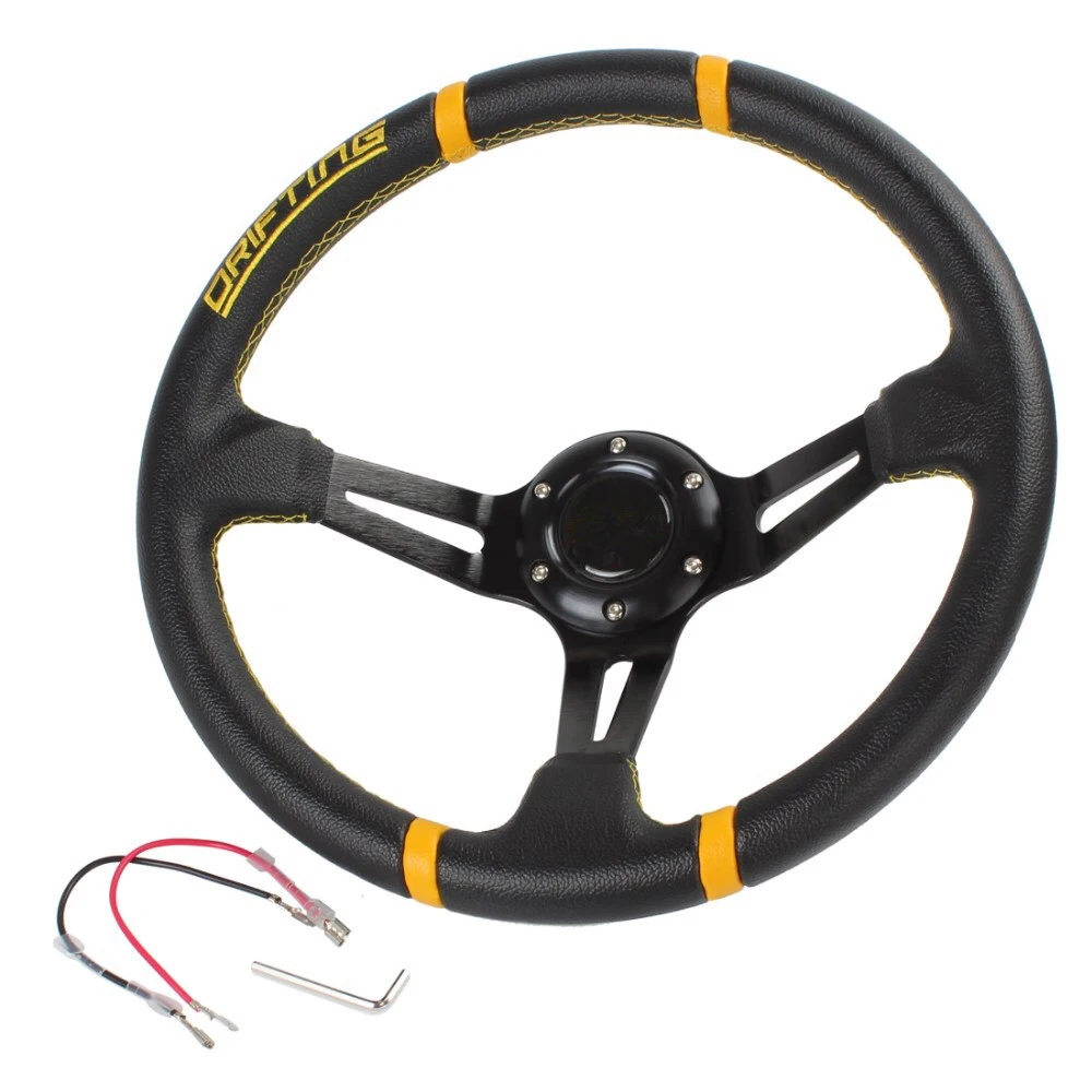 Универсальный 350 мм 14 дюймов спортивный руль Глубокий Кукуруза дрейфующий