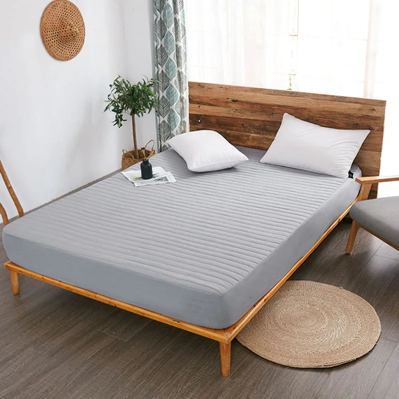 

1.8m Mattress Cover Washed Cotton Fabric Skin-friendly Comfortable Anti-mite Antibacterial Dormitory Home Hotel Full Size
