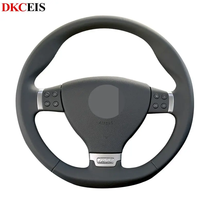 

Прошитая вручную Черная мягкая искусственная кожа, противоскользящая искусственная кожа для Volkswagen VW Passat R36